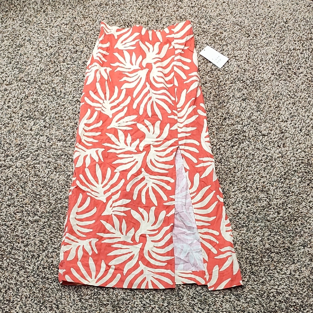 A New Day | Tropical Coral and White Women's Skirt